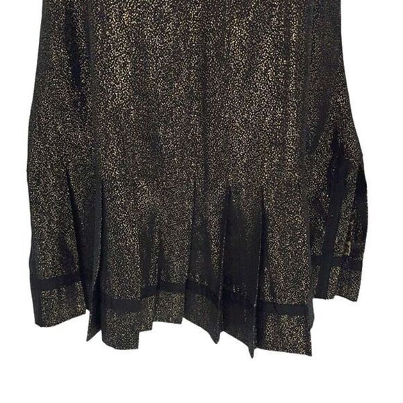 Dallin Chase Womens Shimmering Sleeveless Pleated Mini Dress Gold Size 8 - Picture 4 of 9